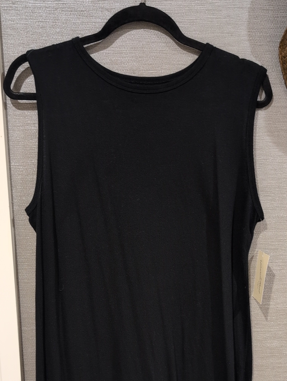 Sleeveless Black Women's Midi Dress  - Universak Thread